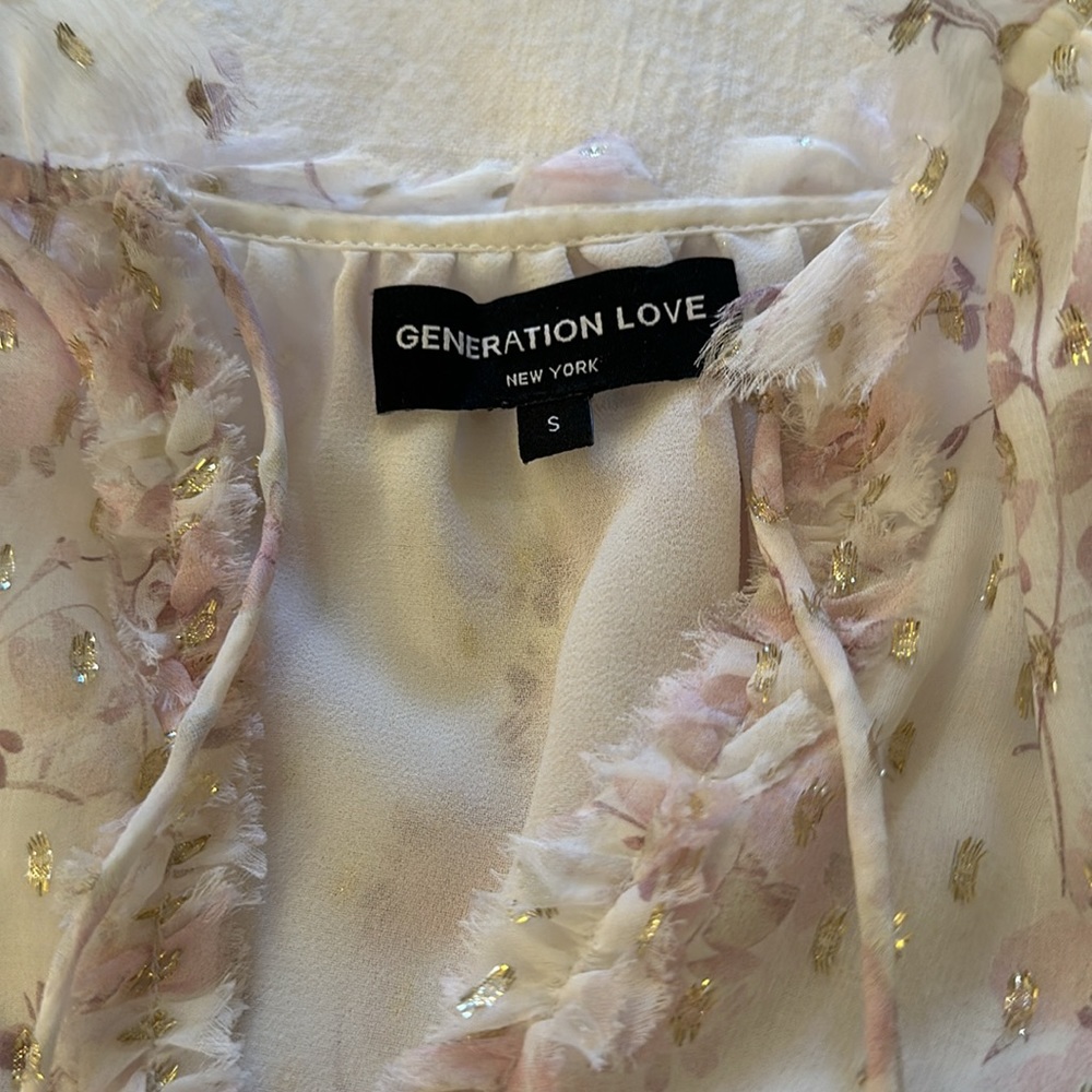 Generation love metallic cap sleeve top. - Picture 2 of 3